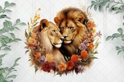 Animal Couple Lion Sublimation Clipart Product Image 1