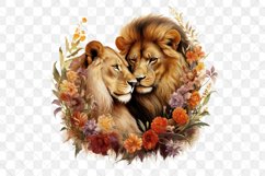 Animal Couple Lion Sublimation Clipart Product Image 3