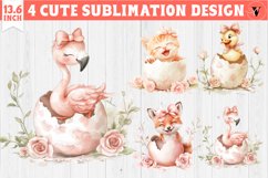 Cute Baby animals in egg | Easter clipart Product Image 1