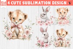 Cute Baby animals in egg | Easter clipart Product Image 1