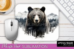 Wild Animals Mouse Pad, Mountain Mousepad Sublimation Product Image 1