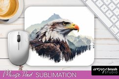 Wild Animals Mouse Pad, Mountain Mousepad Sublimation Product Image 1