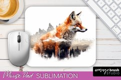 Wild Animals Mouse Pad, Mountain Mousepad Sublimation Product Image 1