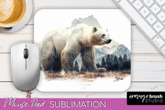 Wild Animals Mouse Pad, Mountain Mousepad Sublimation Product Image 1