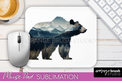 Wild Animals Mouse Pad, Mountain Mousepad Sublimation Product Image 1