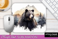 Wild Animals Mouse Pad, Mountain Mousepad Sublimation Product Image 1