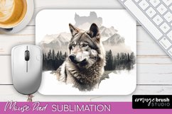 Wild Animals Mouse Pad, Mountain Mousepad Sublimation Product Image 1