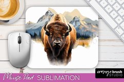 Wild Animals Mouse Pad, Mountain Mousepad Sublimation Product Image 1