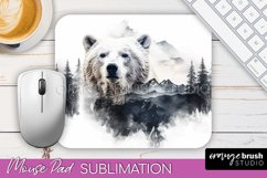 Wild Animals Mouse Pad, Mountain Mousepad Sublimation Product Image 1