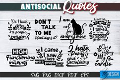 Antisocial Quotes SVG Bundle. Sarcastic Quotes, Funny Quotes Product Image 3