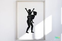 Mother &amp; Child Silhouette SVG PNG Product Image 2