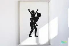 Mother & Child Silhouette SVG PNG Product Image 2