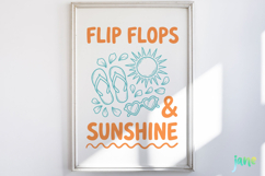 Two-Tone Summer Beach Doodles SVG PNG Product Image 2