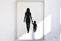 Mother &amp; Child Silhouette SVG PNG Product Image 2