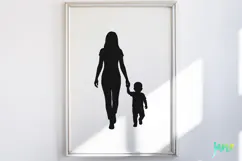 Mother & Child Silhouette SVG PNG Product Image 2