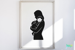 Mother &amp; Child Silhouette SVG PNG Product Image 2