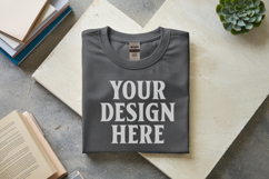 Ash Gildan 5000 Flat Lay Tshirt Mockup, G5000 mockup, trandy Product Image 1