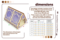 Greenhouse Book Nook Laser Cut File Dollhouse Shelf Insert Product Image 3