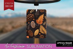 Autumn Forest Air Freshener PNG - Fall PNG Sublimation Product Image 1