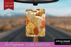 Autumn Forest Air Freshener PNG - Fall PNG Sublimation Product Image 1