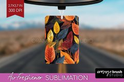 Autumn Forest Air Freshener PNG - Fall PNG Sublimation Product Image 1