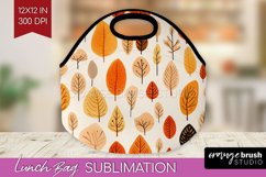Autumn Forest Lunch Bag - Fall Lunch Bug PNG Sublimation Product Image 1
