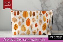 Autumn Forest Cosmetic Bag - Fall Makeup Bag PNG Sublimation Product Image 1