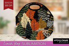 Autumn Forest Lunch Bag - Fall Lunch Bug PNG Sublimation Product Image 1