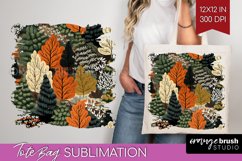 Autumn Forest Tote Bag - Fall Tote Bag PNG Sublimation Product Image 1