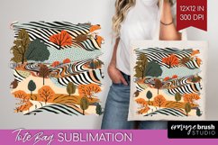 Autumn Forest Tote Bag - Fall Tote Bag PNG Sublimation Product Image 1