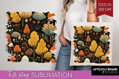 Autumn Forest Tote Bag - Fall Tote Bag PNG Sublimation Product Image 1