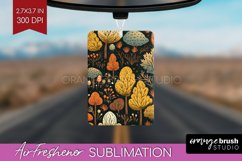 Autumn Forest Air Freshener PNG - Fall PNG Sublimation Product Image 1