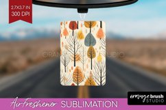 Autumn Forest Air Freshener PNG - Fall PNG Sublimation Product Image 1