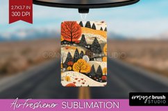 Autumn Forest Air Freshener PNG - Fall PNG Sublimation Product Image 1