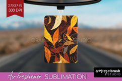Autumn Forest Air Freshener PNG - Fall PNG Sublimation Product Image 1