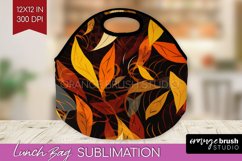 Autumn Forest Lunch Bag - Fall Lunch Bug PNG Sublimation Product Image 1