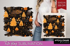 Autumn Forest Tote Bag - Fall Tote Bag PNG Sublimation Product Image 1