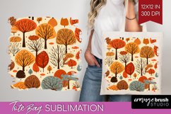 Autumn Forest Tote Bag - Fall Tote Bag PNG Sublimation Product Image 1