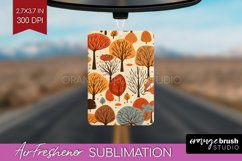 Autumn Forest Air Freshener PNG - Fall PNG Sublimation Product Image 1