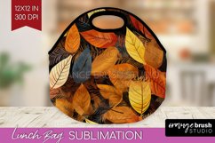 Autumn Forest Lunch Bag - Fall Lunch Bug PNG Sublimation Product Image 1