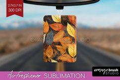 Autumn Forest Air Freshener PNG - Fall PNG Sublimation Product Image 1