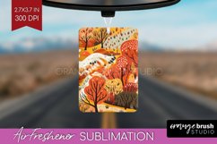 Autumn Forest Air Freshener PNG - Fall PNG Sublimation Product Image 1