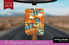 Autumn Forest Air Freshener PNG - Fall PNG Sublimation Product Image 1