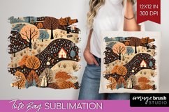 Autumn Forest Tote Bag - Fall Tote Bag PNG Sublimation Product Image 1