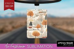 Autumn Forest Air Freshener PNG - Fall PNG Sublimation Product Image 1