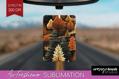Autumn Forest Air Freshener PNG - Fall PNG Sublimation Product Image 1