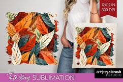 Autumn Forest Tote Bag - Fall Tote Bag PNG Sublimation Product Image 1