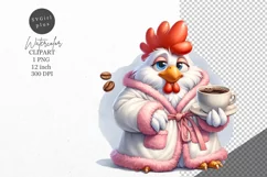Chicken clipart, Funny clipart, Coffee clipart Product Image 1