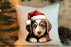 Christmas Peeking Dogs Clipart, Christmas PNG Product Image 4
