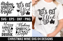 Christmas Wine SVG Design - Merry About to Be Drunk Product Image 1